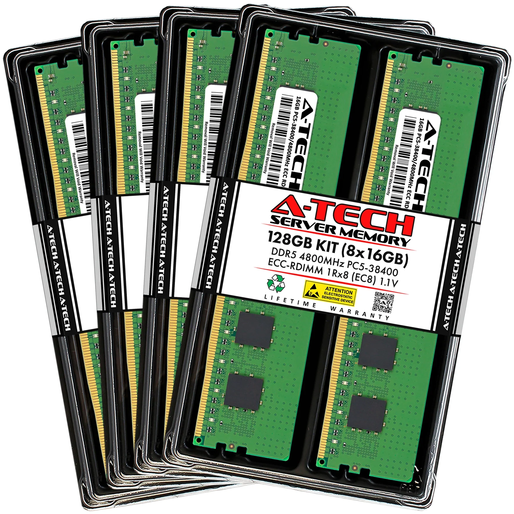 Tyan S8056GM2NE-2T Memory RAM | 128GB Kit (8x16GB) 1Rx8 DDR5 4800MHz (PC5-38400) EC8 RDIMM