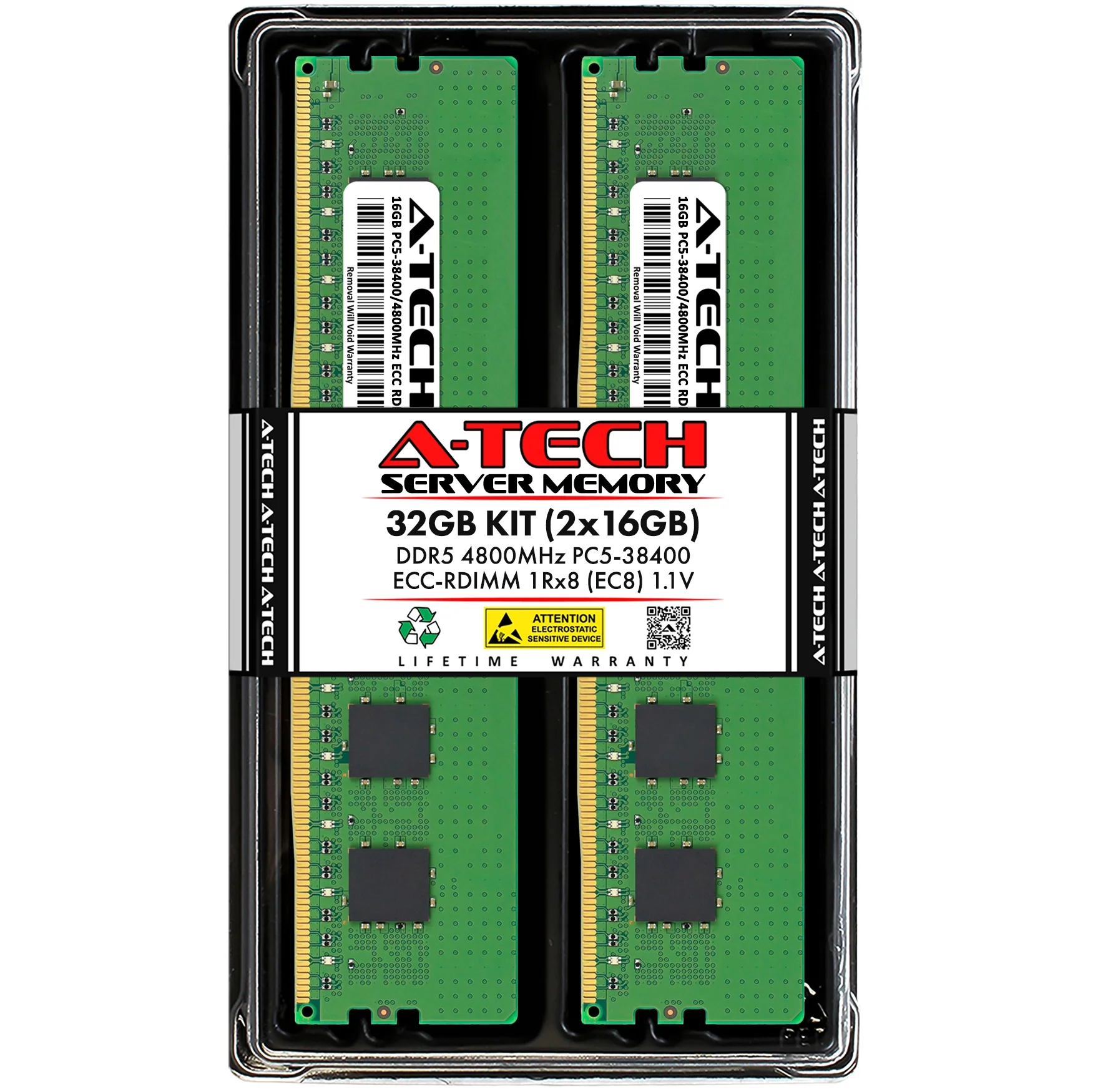 Tyan TS70-B8056 Memory RAM | 32GB Kit (2x16GB) 1Rx8 DDR5 4800MHz (PC5-38400) EC8 RDIMM