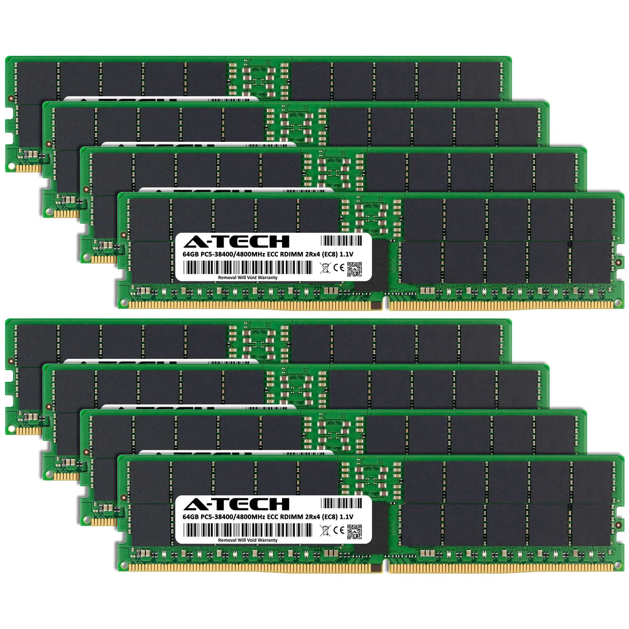 Tyan TS70A-B8056 Memory RAM | 512GB Kit (8x64GB) 2Rx4 DDR5 4800MHz (PC5-38400) EC8 RDIMM - Image 2